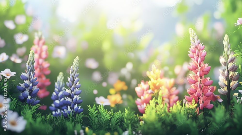 Obraz premium Vibrant Blooming Flower Field