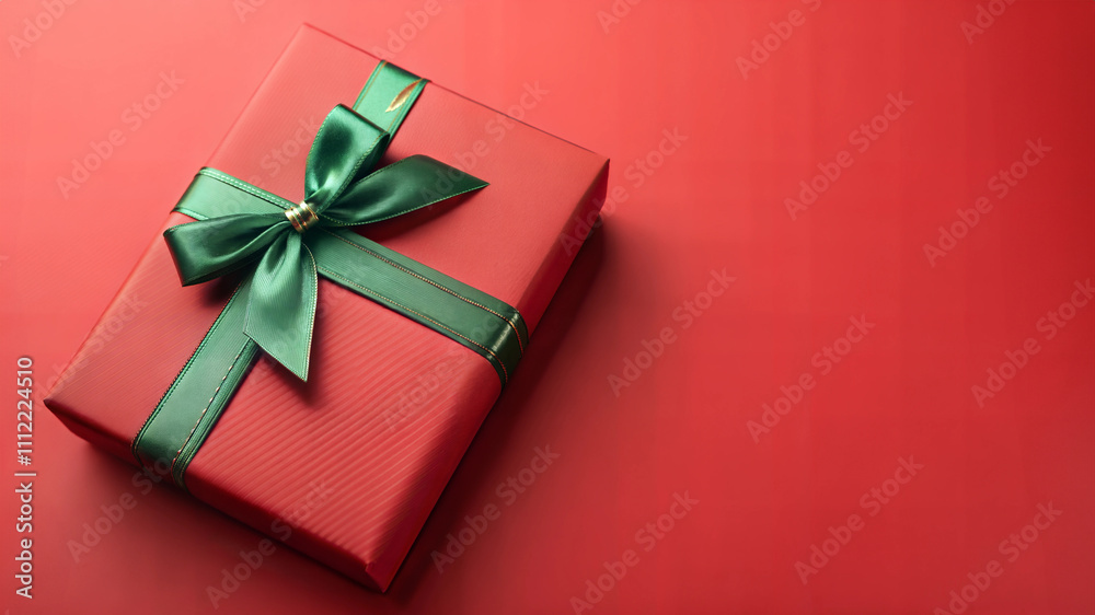 Festive Christmas Gift Arrangement Studio Setting Flat Lay Holiday Cheer