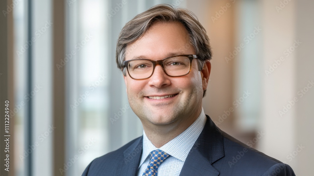 Professional portrait of a smiling business executive indoors Professional portrait of a smiling business executive indoors