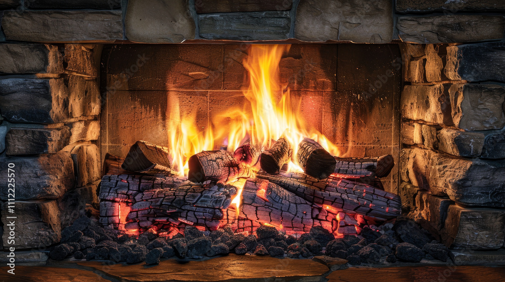 Fiery flames dance and leap from the crackling campfire, casting a warm, orange glow against the dark night sky Fiery flames dance and leap from the crackling campfire, casting a warm, orange glow against the dark night sky