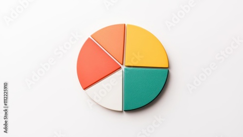 Free Download Colorful pie chart section representing data analysis and statistics. - GFXLoad
