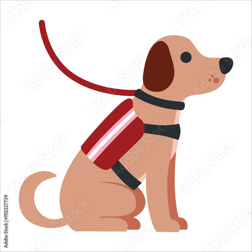 Dog Vector Icon - Isolated faithful and Beloved Pet Canine