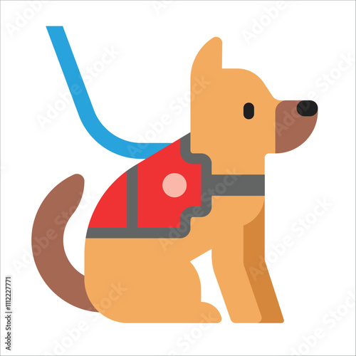 Dog Vector Icon - Isolated faithful and Beloved Pet Canine