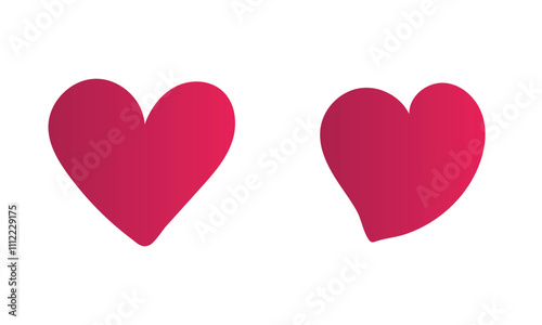 Heart set. Colouful love symbol in different style. isolated on white background. Vector illustration. EPS 10/AI