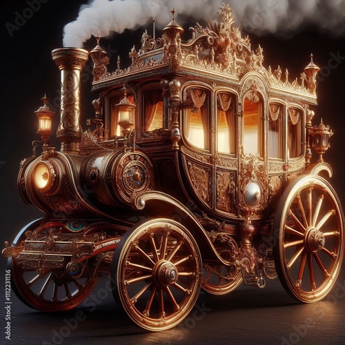 Wallpaper Mural Victorian Era Steam Carriage An opulent steam powered carriage c Torontodigital.ca