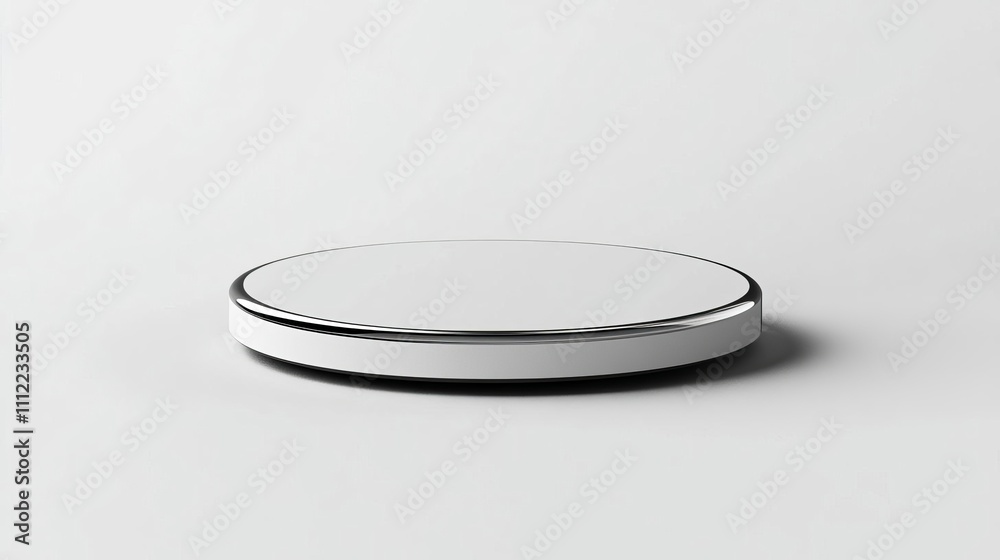 Minimalist White Round Display Stand Product Presentation Modern Mockup Minimalist White Round Display Stand Product Presentation Modern Mockup