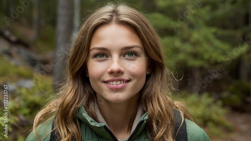 portrait of a woman,closeup_of_a_young_caucasian_woman_with_green