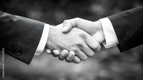 Partnership concept. Image of handshake