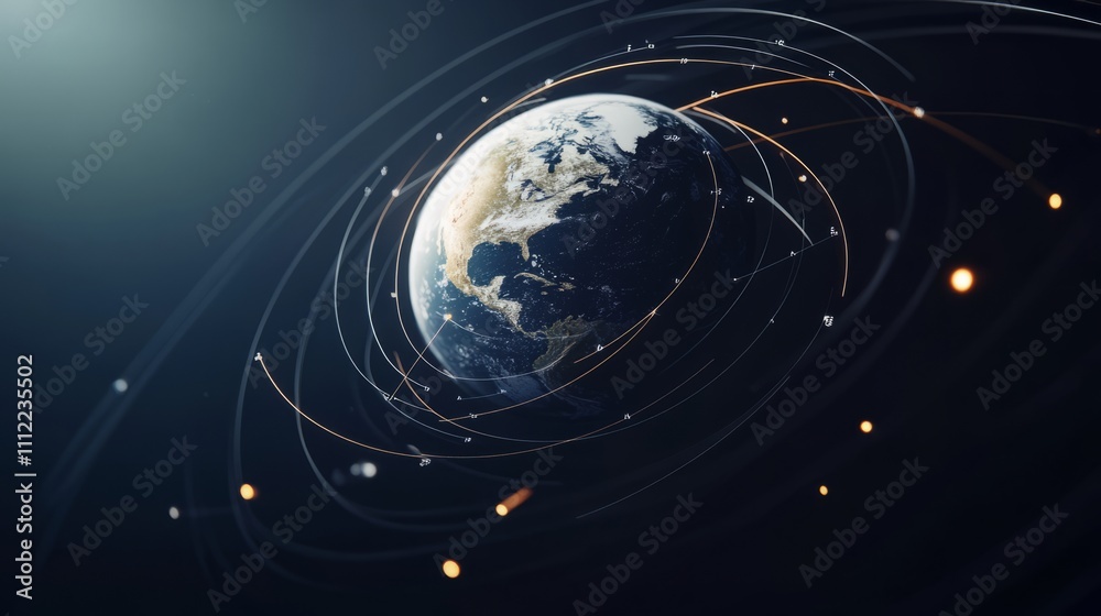 Earth axis diagram illustration showing the tilt of the Earth's rotational axis relative to its orbital plane, explaining the cause of seasonal changes and the distribution of sunlight Earth axis diagram illustration showing the tilt of the Earth's rotational axis relative to its orbital plane, explaining the cause of seasonal changes and the distribution of sunlight