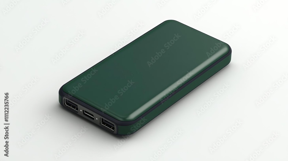 Portable Power Bank Dark Green USB C Mobile Charging External Battery Portable Power Bank Dark Green USB C Mobile Charging External Battery