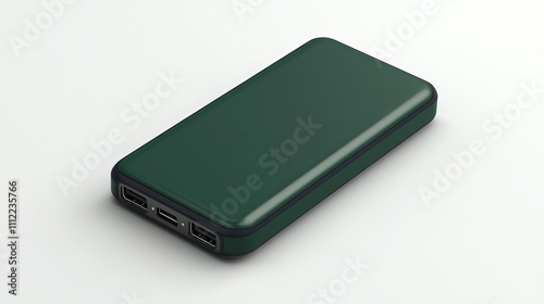 Portable Power Bank Dark Green USB C Mobile Charging External Battery