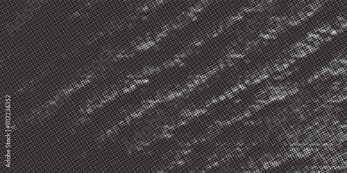 Halftone faded gradient texture. Grunge halftone grit background. White and black sand noise wallpaper. Retro pixilated vector backdrop