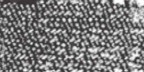 Halftone faded gradient texture. Grunge halftone grit background. White and black sand noise wallpaper. Retro pixilated vector backdrop