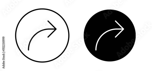 Share icons in black filled and outlined style