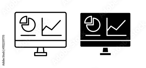 Dashboard icons in black filled and outlined style
