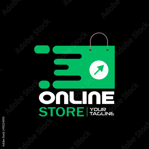 Shopping Illustration Clipart Hd PNG, Shop Logo Vector Template Design Illustration, Logo, Shopping, Shop PNG Image