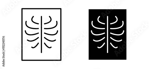 X-ray scan icons in black filled and outlined style