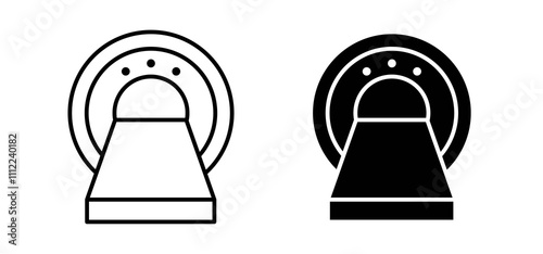 MRI icons in black filled and outlined style