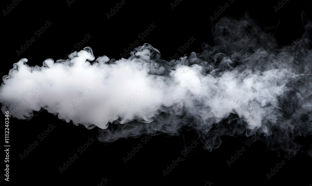 White smoke on a black background, an abstract design element. - White smoke on a black background, an abstract design element. -