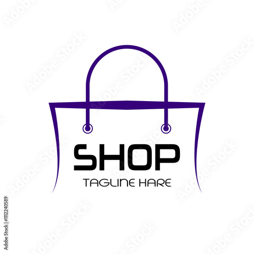 Shopping Illustration Clipart Hd PNG, Shop Logo Vector Template Design Illustration, Logo, Shopping, Shop PNG Image