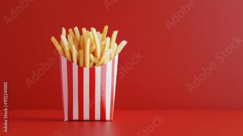 Food Product Packaging Fries Bag Mockup