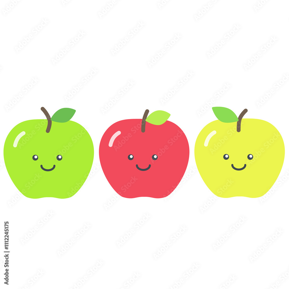 りんごのイラストセット りんごのイラストセット
