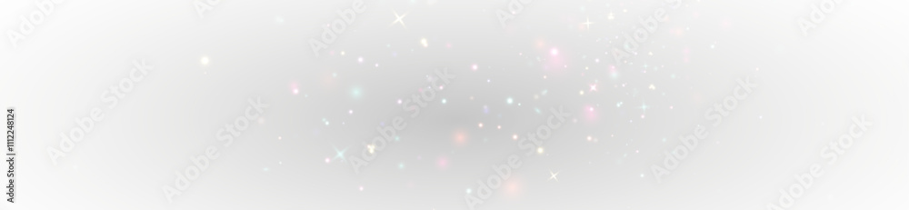 Christmas dust glowing bokeh confetti light and glitter texture overlay for your design. Festive sparkling gold dust png. Holiday powder dust for cards, invitations, banners.	
