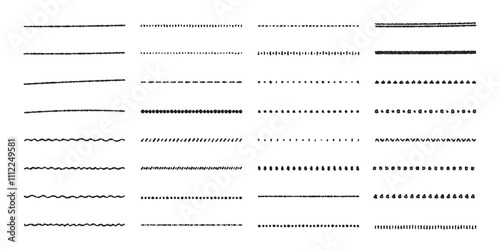 black hand drawn doodle lines,Set of cute hand drawn black borders