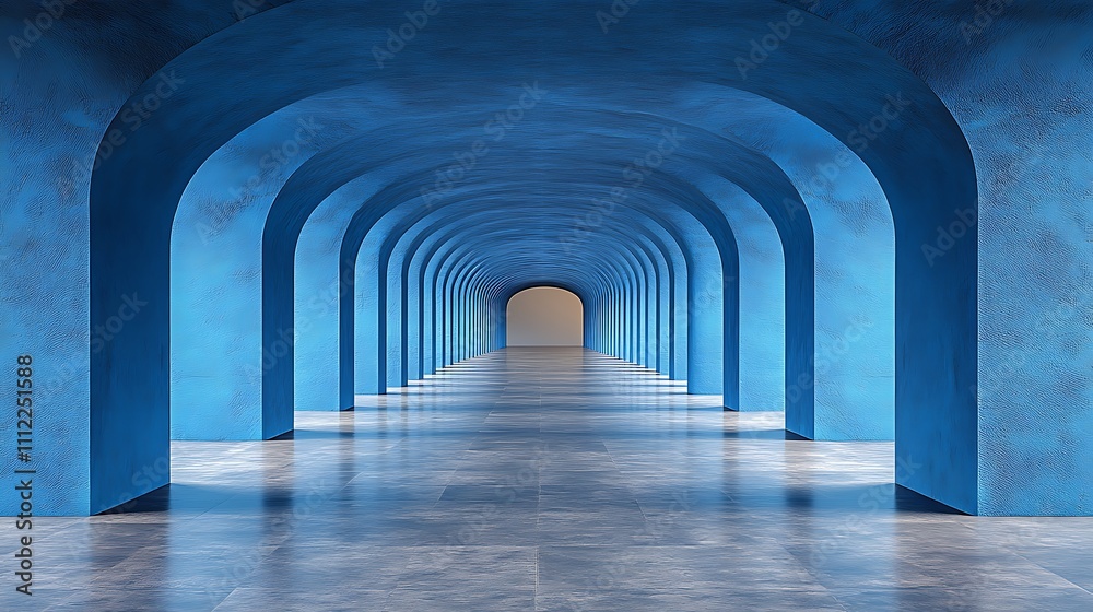 Obraz premium Blue archway hall