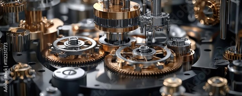 Close-up of intricate mechanical gears in a modern timepiece.