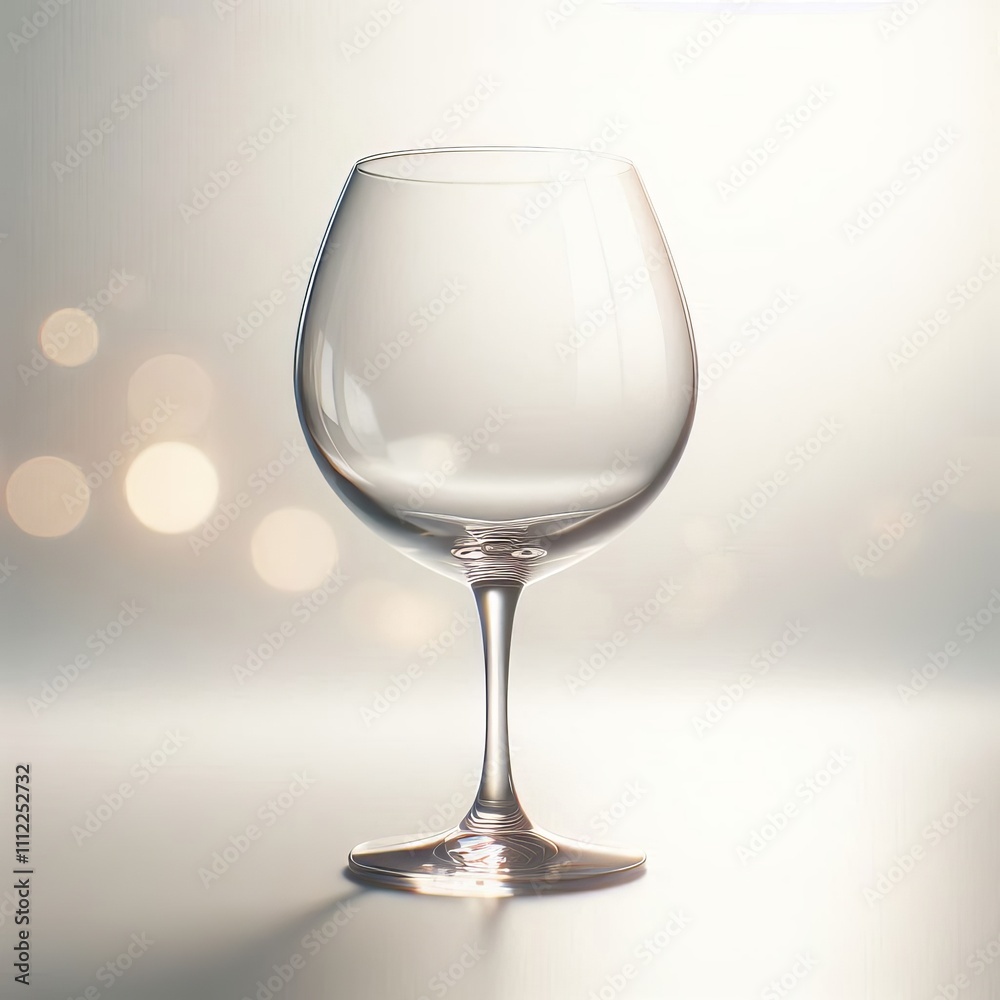 Wine Glass A clear wine glass empty standing upright on a white Wine Glass A clear wine glass empty standing upright on a white