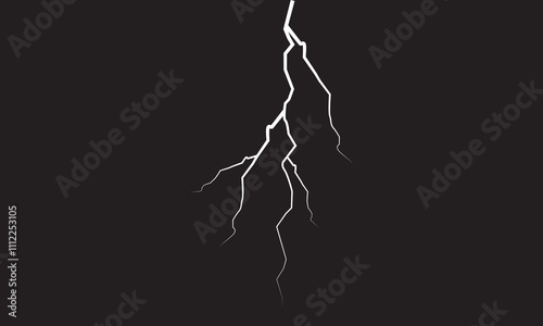 Crack texture. broken ground or surface pattern. lightning strike sign. isolated on white background.  Vector illustration.  EPS 10/AI