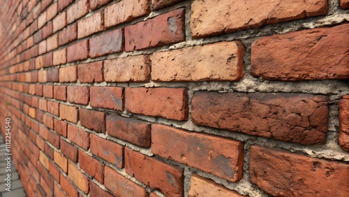 Unique close-up of textured brick wall urban setting photography natural light perspective architectural detail