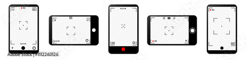 Customizable camera interface for mobile devices, including settings for photo, video, and digital zoom, with a sleek frame for better composition.