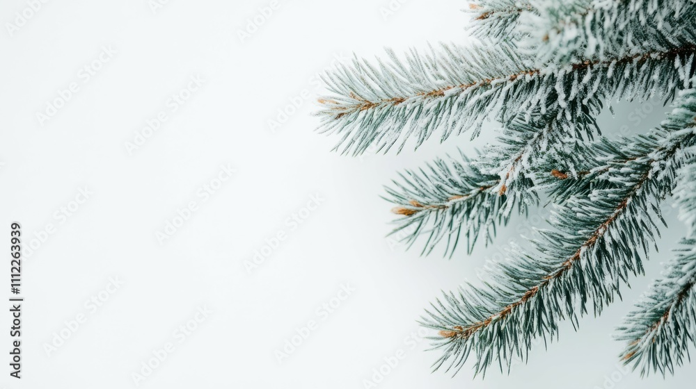 Pine tree branch on white background\ Pine tree branch on white background\