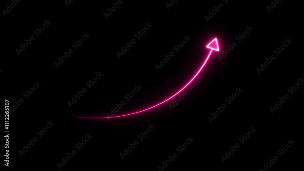 Abstract neon arrow business graph chart animation. business success arrow concept. For stock market increase,rising financial data, Investment growth after pandemic Abstract neon arrow business graph chart animation. business success arrow concept. For stock market increase,rising financial data, Investment growth after pandemic