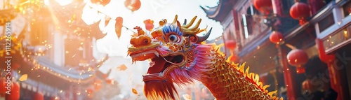 Vibrant Dragon Dance Perfor...