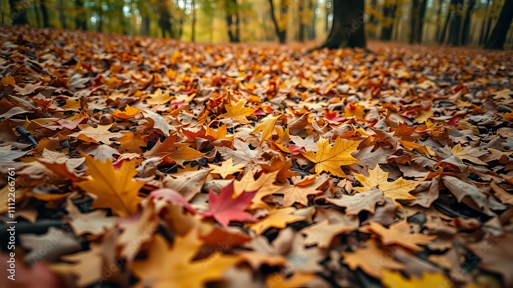 Vibrant Autumn Leaves on Forest Floor - AI Photo Vibrant Autumn Leaves on Forest Floor - AI Photo