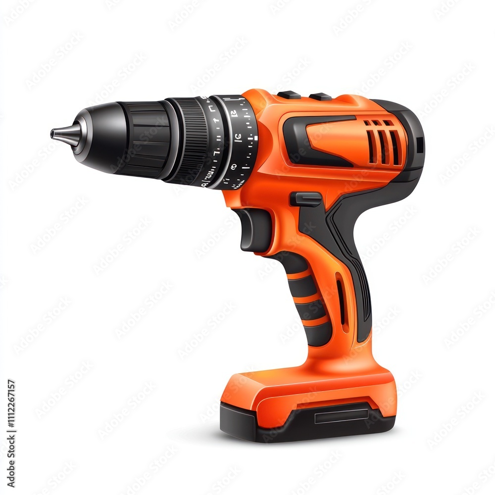 A vibrant orange cordless drill designed for versatility in DIY and professional projects. A vibrant orange cordless drill designed for versatility in DIY and professional projects.