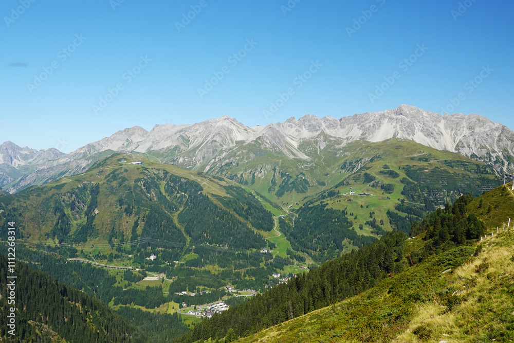 Naklejka premium The view from Imbachhorn mountain, Austria