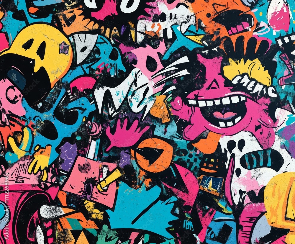 Obraz premium Illustration for Punk music album cover