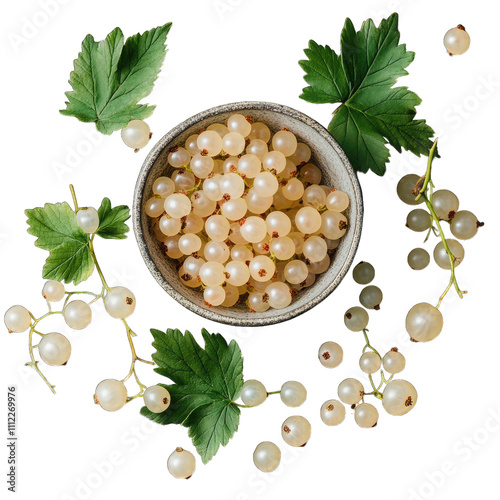 Fresh white currant berries photo