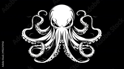 Incredible Commotion of an Octopus, Angry octopus illustration wallpaper