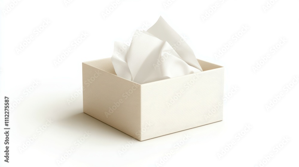 Tissue box isolated on white background