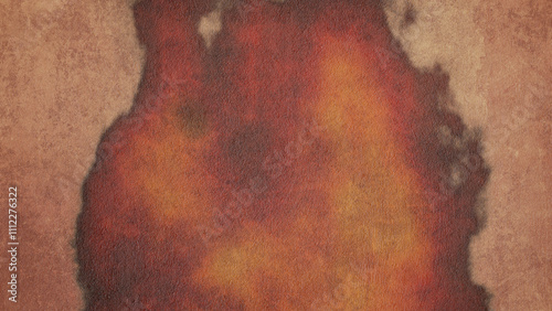 Fire burning a sheet of old paper