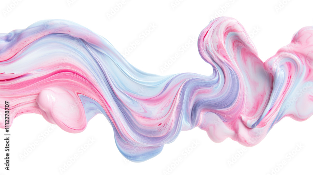 Naklejka premium Swirling paint cloud in pastel colors transparent background