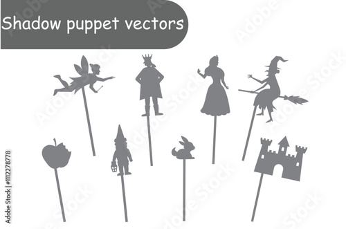 Shadow puppet vector design 