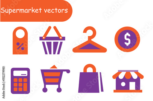 Supermarket vector set