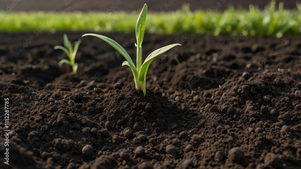 Fototapeta premium fertile_soil_closeup_for_sowing_plants_detail