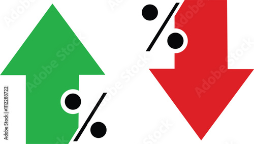 Up and down arrow. Graph. Icon